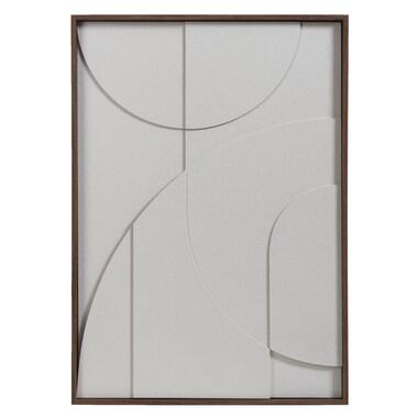 Schilderij 3D Art Abstract - wit/bruin MDF - 70x50 cm product