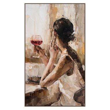 Tableau Femme et vin - MDF - 118x70 cm product