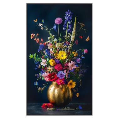 Tableau fleurs dans vase doré - MDF - 118x70 cm product