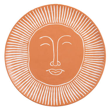 Wanddecoratie Sunny - bruinrood - aardewerk - Ø30 cm product