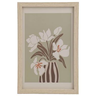 Poster fleurs dans vase - MDF/verre - 30x20 cm product