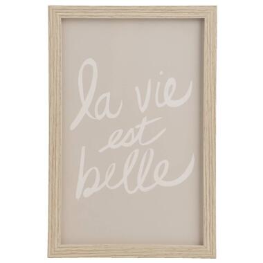 Poster La vie est belle - MDF/verre - 30x20 cm product