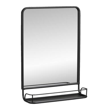 Miroir avec plateau Roel - noir - métal - 58x41x13 cm product