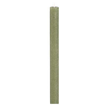 Sfeer dinerkaars Rustiek - olijfgroen - 25 cm product