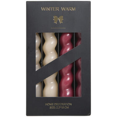 Dinerkaars Twist roze/paars - set van 4 stuks product