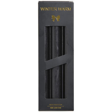 Bougie dîner Winterwarm - noir - lot de 6 pièces product