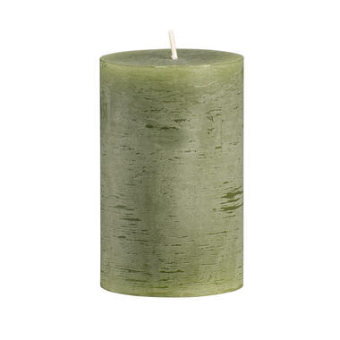 Sfeer bougie pilier Rustique - vert olive - 11 cm product