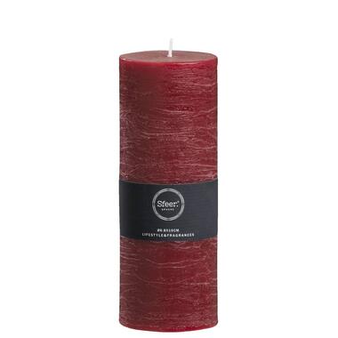 Sfeer bougie cylindrique Rustiek - rouge - 19xØ6,8 cm product