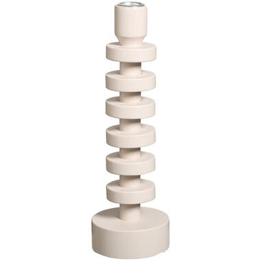 Kandelaar Coco - off-white hout - 25xØ8 cm