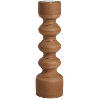 Kandelaar Olaf - bruin - hout - 25xØ7,5 cm