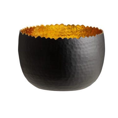 Waxinelichthouder Antwerpen - zwart/goudkleur - 7xØ9,5 cm product