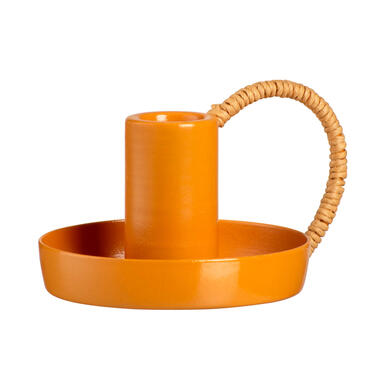 Kandelaar Bazar - oranje - metaal - 11x9,5x7 cm product