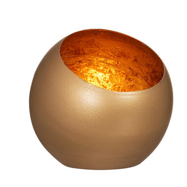 Waxinelichthouder Brussel - goudkleur - 10x10x9 cm product