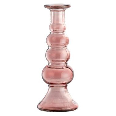 Kandelaar Charly - roze glas - 22xØ9 cm product