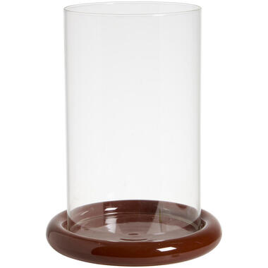 Windlicht Lucy - paars - 21xØ16 cm