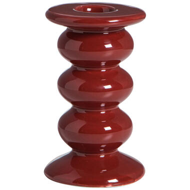 Kandelaar Bobble - rood - 10,5xØ6,2 cm product