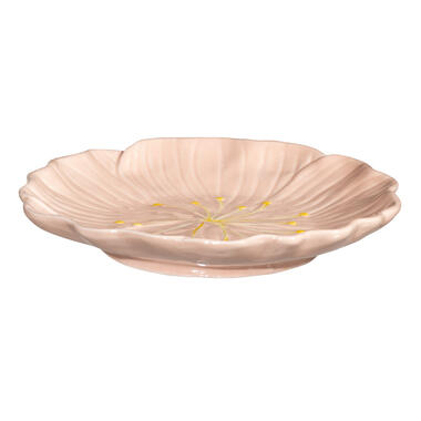 Assiettte décorative Fleur - couleur pêche - céramique - Ø19,4 cm product