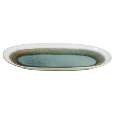 Onderbord Fia - turquoise stoneware - 26x14,5 cm product