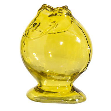 Vase Poisson - verre jaune - 17x10,5x15 cm product