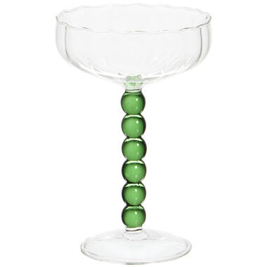 Champagne coupeglas Bubble - groen - 15,5xØ11 cm