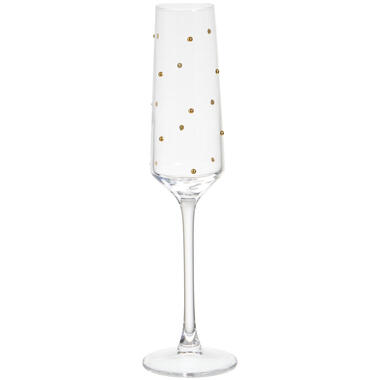 Champagneglas Dots - goudkleur - 26xØ7,5 cm