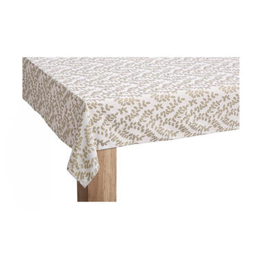 Tafelkleed Leaves - beige/groen - 140x260 cm