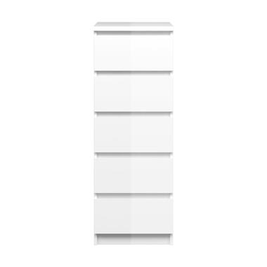 Rangement à tiroirs haut Naia - blanc brillant - 5 tiroirs product