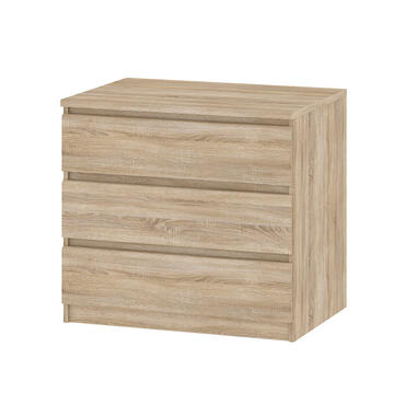 Ladekast Naia - eikenkleur - 3 lades - 70,1x76,8x50 cm product