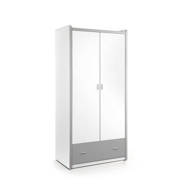 Vipack armoire à linge 2 portes Bonny - couleur argent - 202x97x60 cm product
