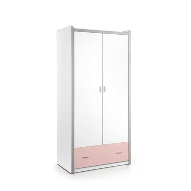 Vipack armoire à linge 2 portes Bonny - rose clair - 202x97x60 cm product