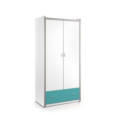 Vipack 2-deurs kleerkast Bonny - turquoise - 202x97x60 cm product