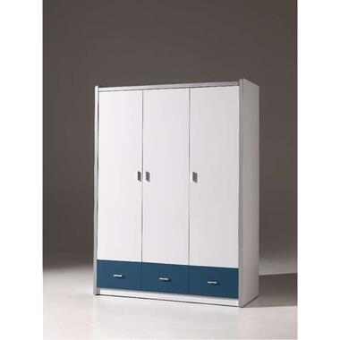 Vipack armoire à linge 3 portes Bonny - bleu - 202x141x60 cm product