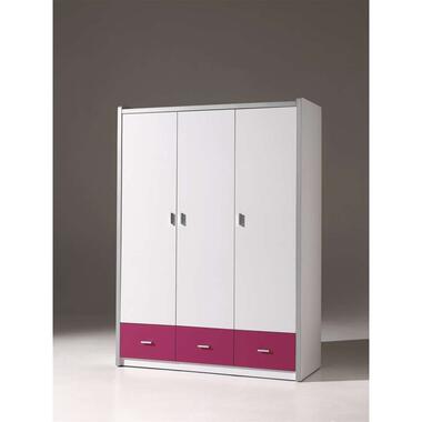 Vipack armoire à linge 3 portes Bonny - fuchsia - 202x141x60 cm product