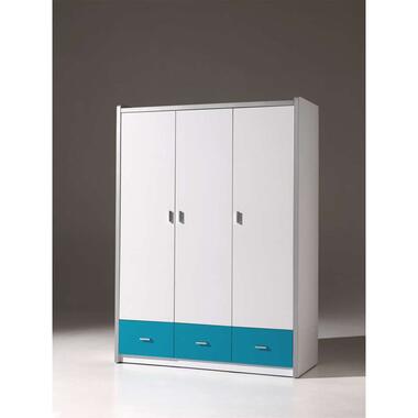 Vipack 3-deurs kleerkast Bonny - turquoise - 202x141x60 cm product