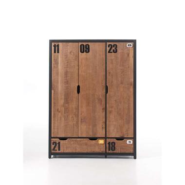 Vipack armoire à linge 3 portes Alex - brune - 200x147,4x55 cm product