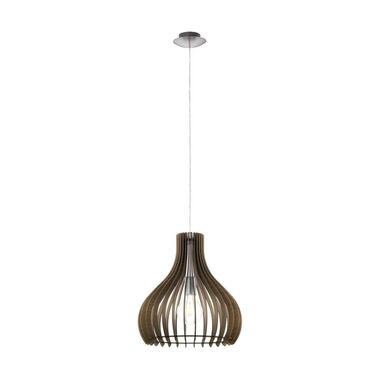 EGLO hanglamp Tindori - donkerbruin/nikkelmat - Ø38 cm product