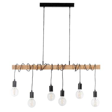 EGLO hanglamp Townshend - zwart/eikenkleur product