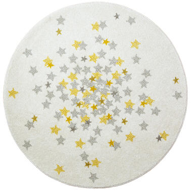 Art for Kids rond tapijt Nova - geel/grijs - 120x120 cm product