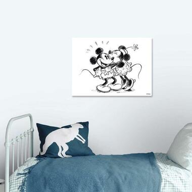 Art for the Home toile Mickey Minnie Hugging - blanc - 70x50 cm product