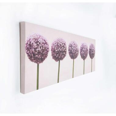 Art pour la maison - Peinture sur toile - Alliums - Violet - 100x40 cm product