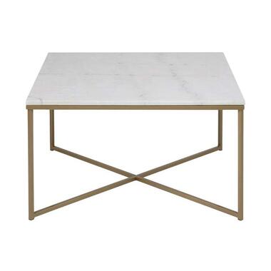 Table de salon Ostana - blanche/couleur bronze - 80x80x46 cm product