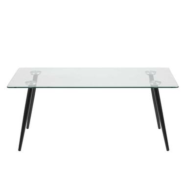 Table de salle à manger Viksmom - noire /verre - 75x140x80 cm product