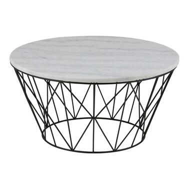 Table de salon Kolga marbre guangxi - blanche - Ø80 cm product