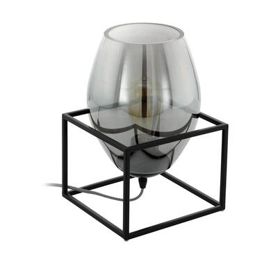 EGLO tafellamp Olival 1 - zwart/rookglas product