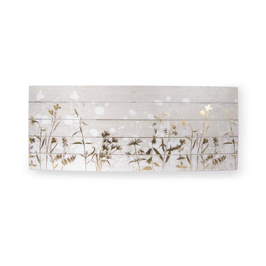 Art For The Home print op hout Botanisch - wit/goud - 100x40 cm product