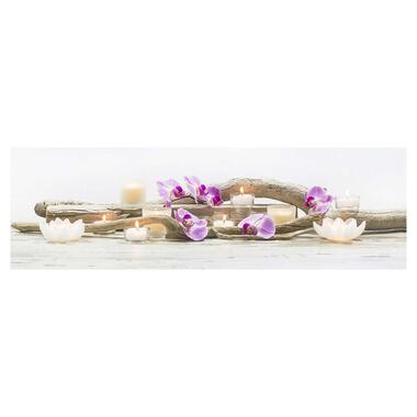 Art for the Home - Canvas LED - Orchidee Paars - 140x45 cm product