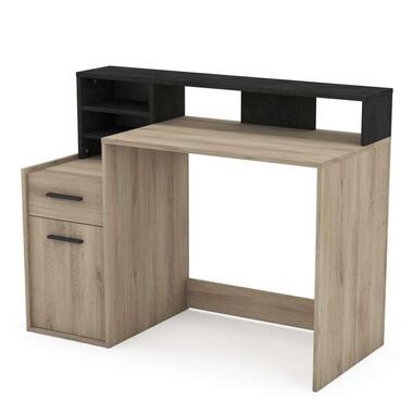 Demeyere bureau Delphi - 1 tiroir+1 porte - brun - 126,2x93,5x59,8 cm product