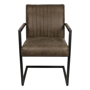 HSM Collection chaise de salle à manger Texas - cuir - vert kaki product