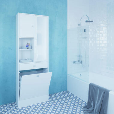 Symbiosis armoire de salle de bains Bladstrup - blanche - 181,1x62,6x28,4 cm product