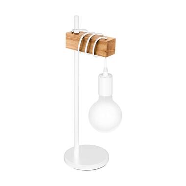 EGLO tafellamp Townshend - wit/eikenkleurig product